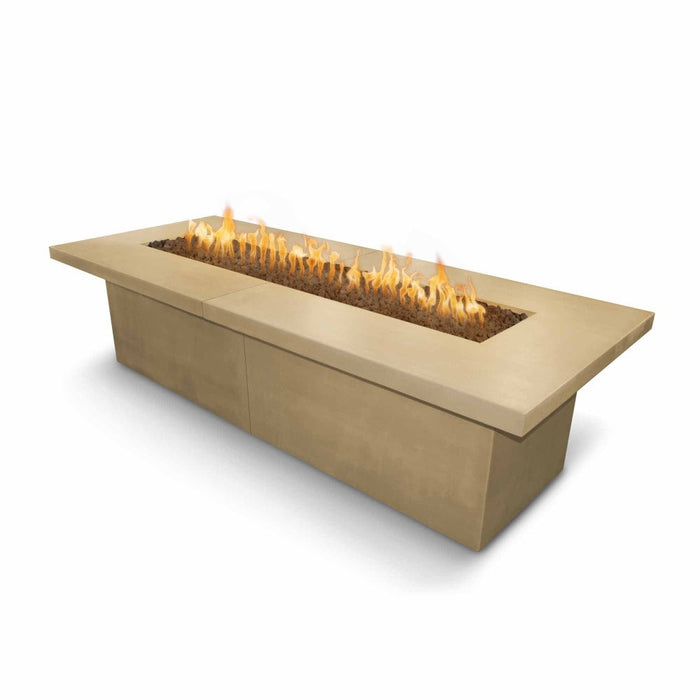 Top Fires Newport Rectangular Concrete Gas Fire Table - Match Lit