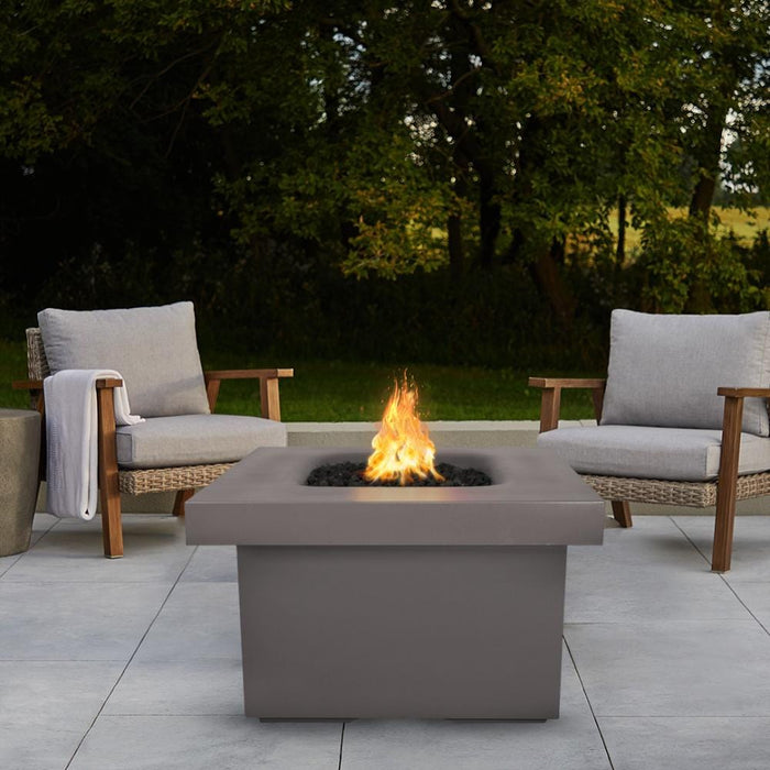 Top Fires Ramona 36-Inch Square GFRC Gas Fire Pit Table - Electronic