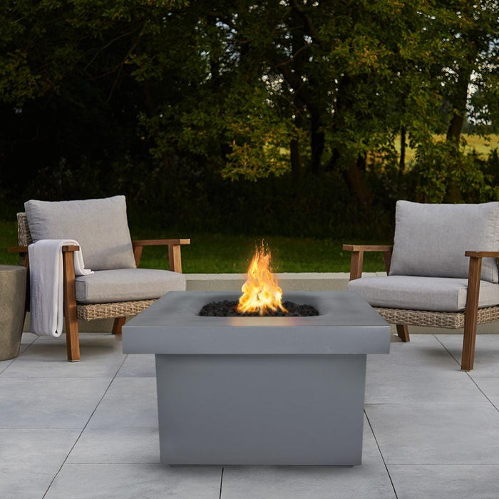 Top Fires Ramona 36-Inch Square GFRC Gas Fire Pit Table - Electronic