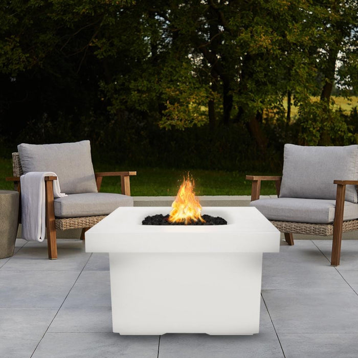 Top Fires Ramona 36-Inch Square GFRC Gas Fire Pit Table - Flame Sense