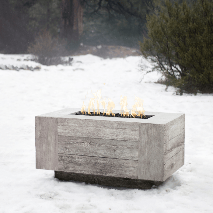 Top Fires Catalina Rectangular GFRC Gas Fire Pit - Electronic