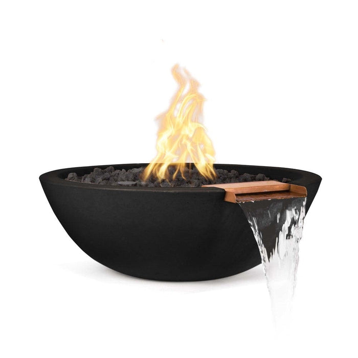 Top Fires Sedona 27-Inch Round Concrete Gas Fire and Water Bowl - Electronic (OPT-27RFWE12V)