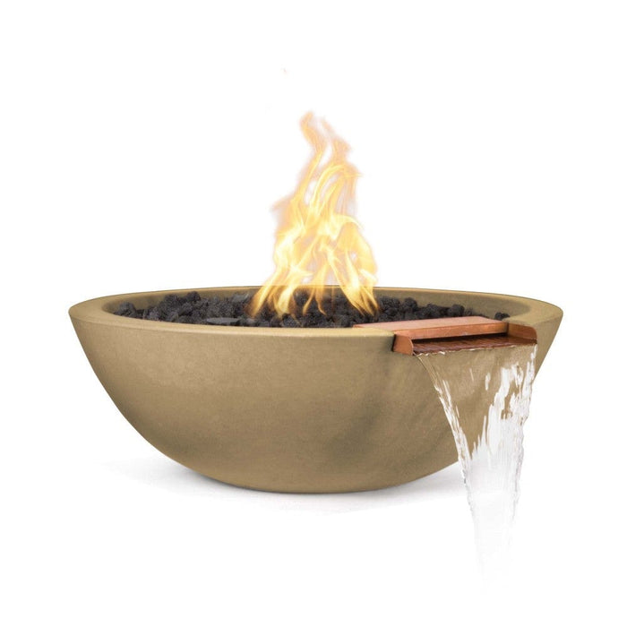 Top Fires Sedona 27-Inch Round Concrete Gas Fire and Water Bowl - Electronic (OPT-27RFWE12V)