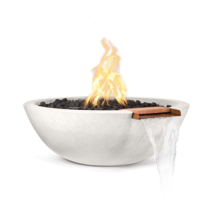 Top Fires Sedona 27-Inch Round Concrete Gas Fire and Water Bowl - Electronic (OPT-27RFWE12V)