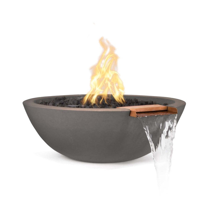 Top Fires Sedona 27-Inch Round Concrete Gas Fire and Water Bowl - Match Lit (OPT-27RFWM)