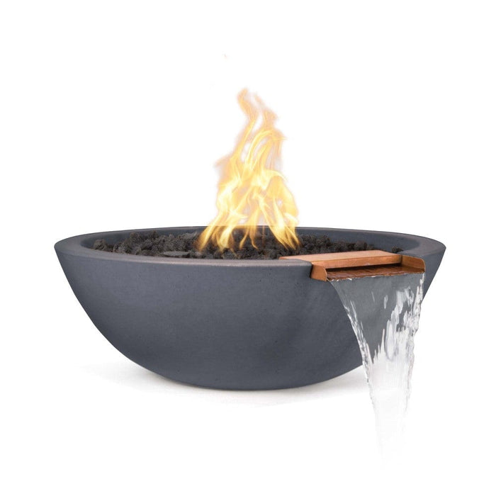 Top Fires Sedona 27-Inch Round Concrete Gas Fire and Water Bowl - Match Lit (OPT-27RFWM)