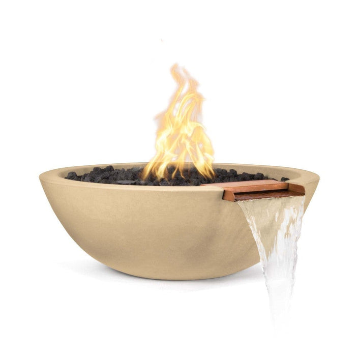 Top Fires Sedona 27-Inch Round Concrete Gas Fire and Water Bowl - Match Lit (OPT-27RFWM)