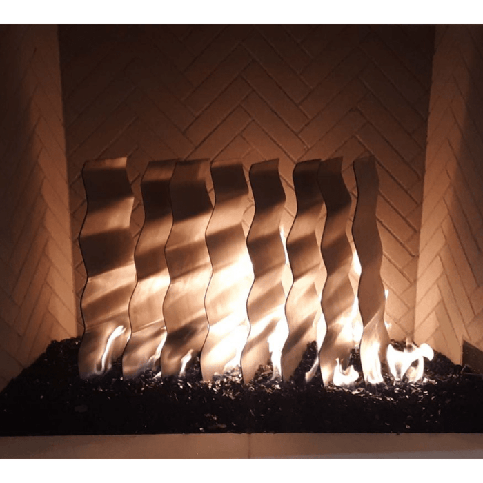 Top Fires Steel Wave Ornamental Linear Gas Burner