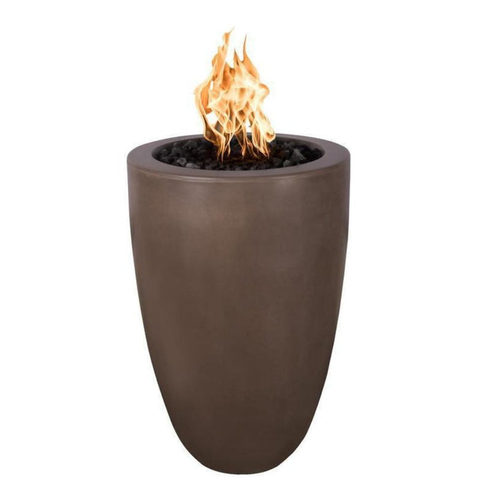 Top Fires Castillo 22-Inch Pillar GFRC Gas Fire Pit - Match Lit