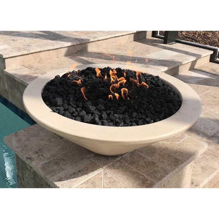 Top Fires Cazo 24-Inch Round Concrete Gas Fire Bowl - Match Lit (OPT-24RFO)