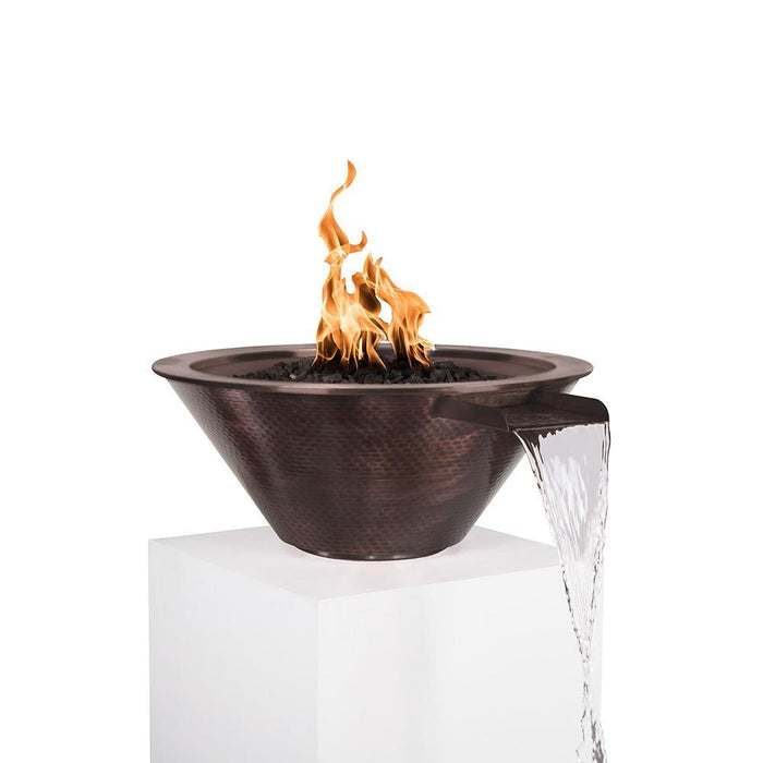 Top Fires Cazo 24-Inch Round Copper Gas Fire and Water Bowl - Electronic (OPT-101-24NWCBE)