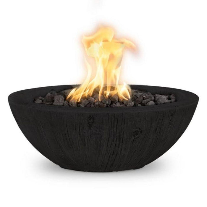 Top Fires Sedona 27-Inch Wood Grain GFRC Gas Fire Bowl - Electronic