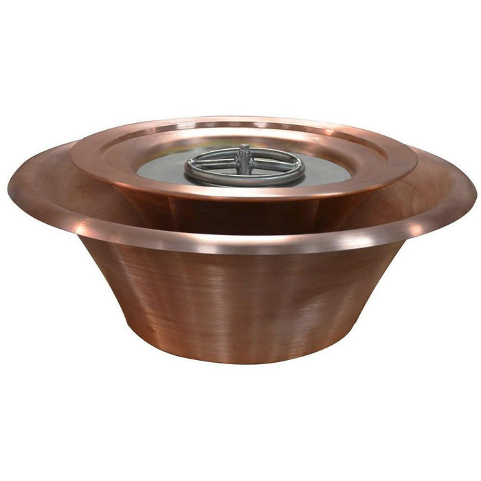 Top Fires Cazo 30-Inch 360 Spillway Copper Gas Fire and Water Bowl - Match Lit (OPT-30FW360)