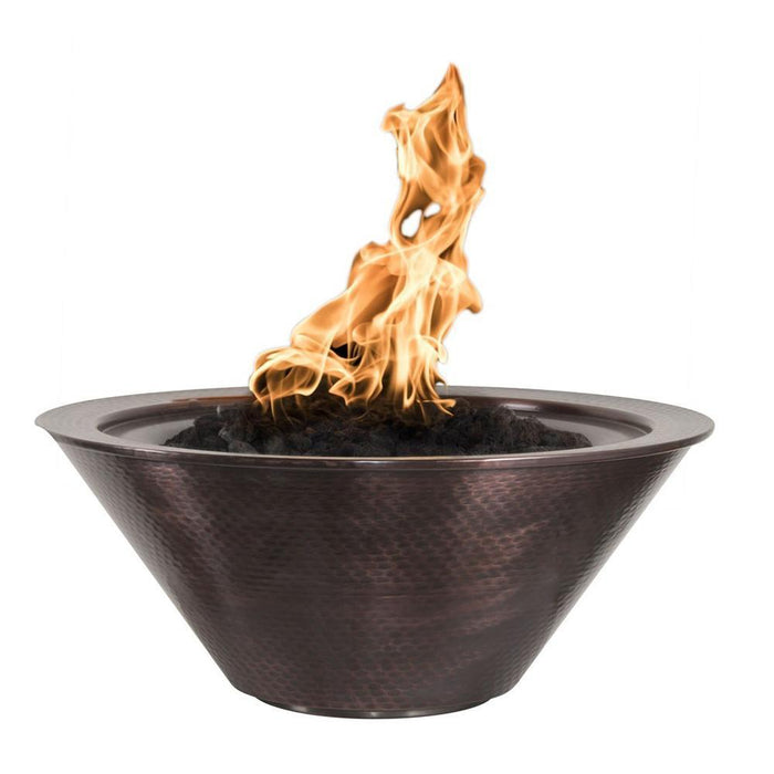 Top Fires Cazo 30-Inch Round Copper Gas Fire Bowl - Match Lit (OPT-102-30NWF)