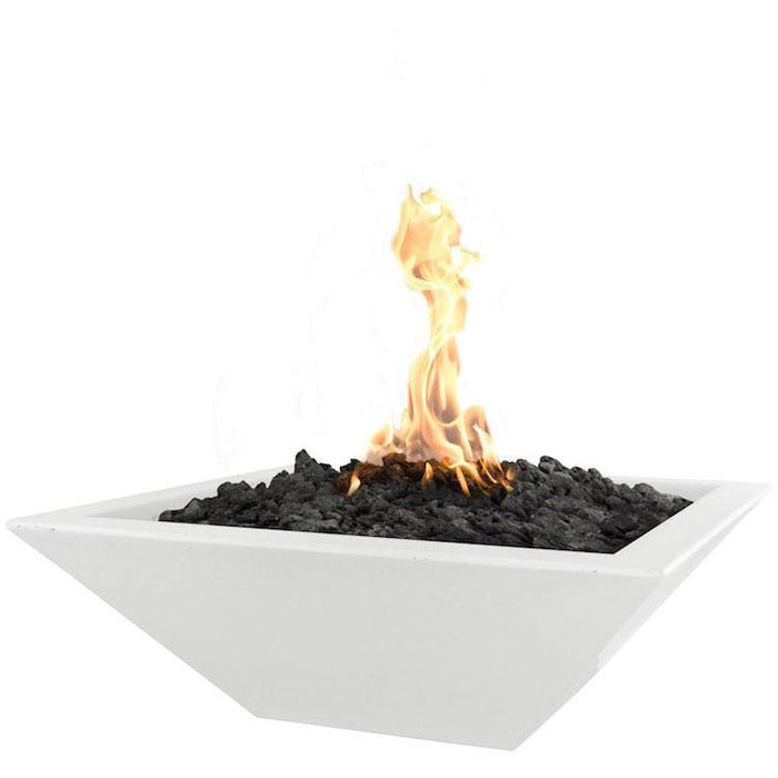 Top Fires Maya 30-Inch Square Concrete Gas Fire Bowl - Match Lit (OPT-30SFO)