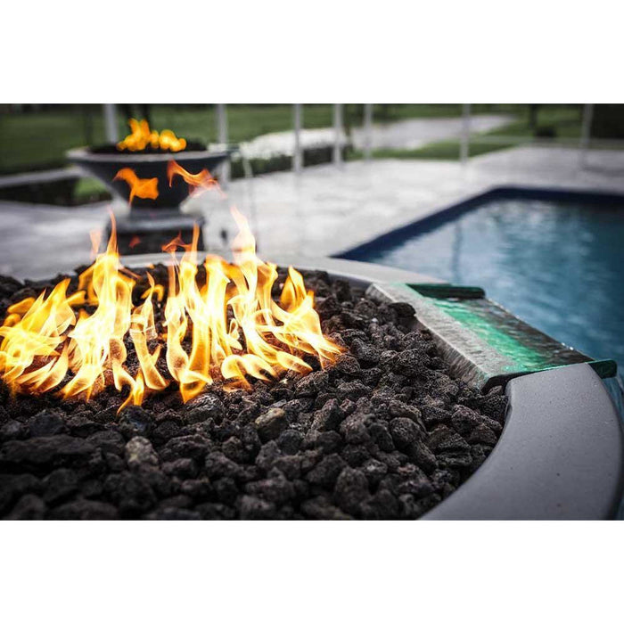 Top Fires Cazo 31-Inch Round Concrete Gas Fire and Water Bowl - Electronic (OPT-31FWE12V)