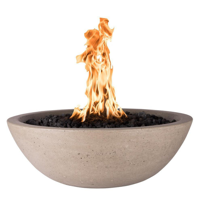 Top Fires Sedona 33-Inch Round Concrete Gas Fire Bowl - Electronic (OPT-33RFOE)