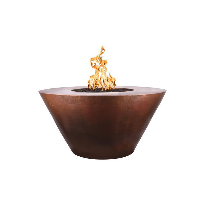 Top Fires Martillo 48-Inch Round Hammered Copper Gas Fire Pit - Match Lit (OPT-48RM)