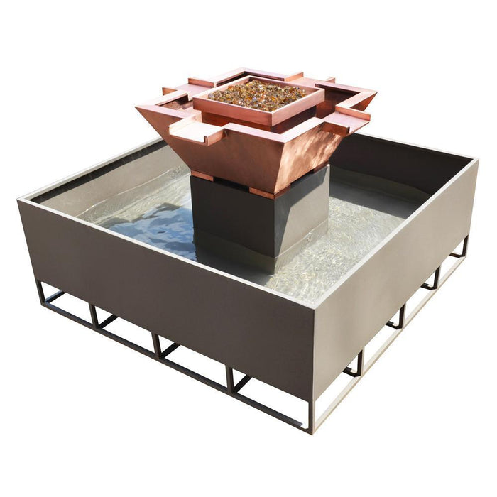 Top Fires Olympian 60" 4-Way Copper Gas Fire and Water Bowl - Match Lit (OPT-OLS60S)