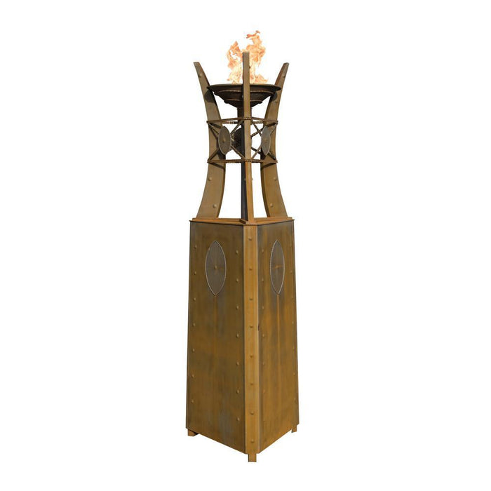 Top Fires Bastille 87-Inch Corten Steel Fire Tower - Electronic (OPT-FTWR2EKIT)