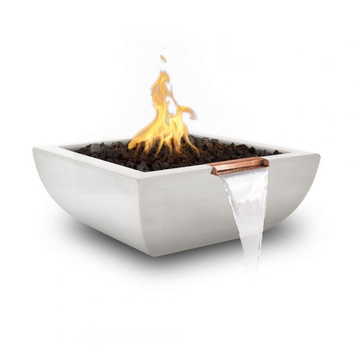 Top Fires Avalon 24-Inch Square Concrete Gas Fire and Water Bowl - Electronic