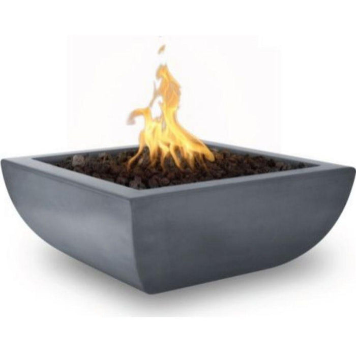 Top Fires Avalon 24-Inch Square Concrete Gas Fire Bowl - Electronic