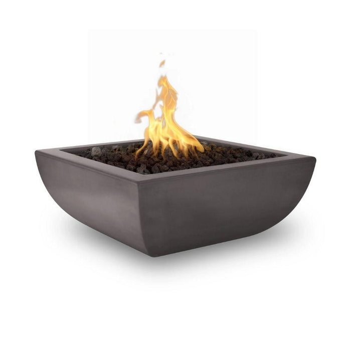 Top Fires Avalon 24-Inch Square Concrete Gas Fire Bowl - Electronic