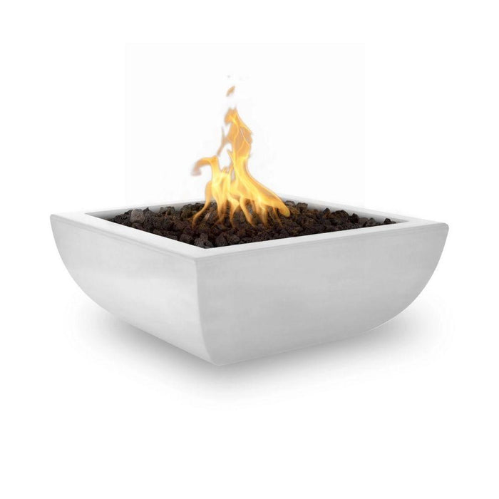 Top Fires Avalon 30-Inch Square Concrete Gas Fire Bowl - Electronic