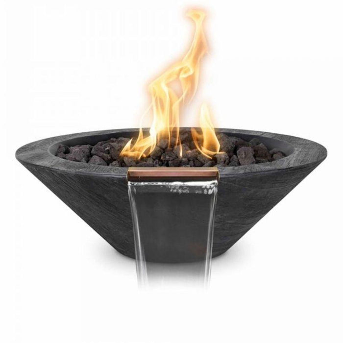 Top Fires Cazo Wood Grain GFRC Gas Fire and Water Bowl - Match Lit