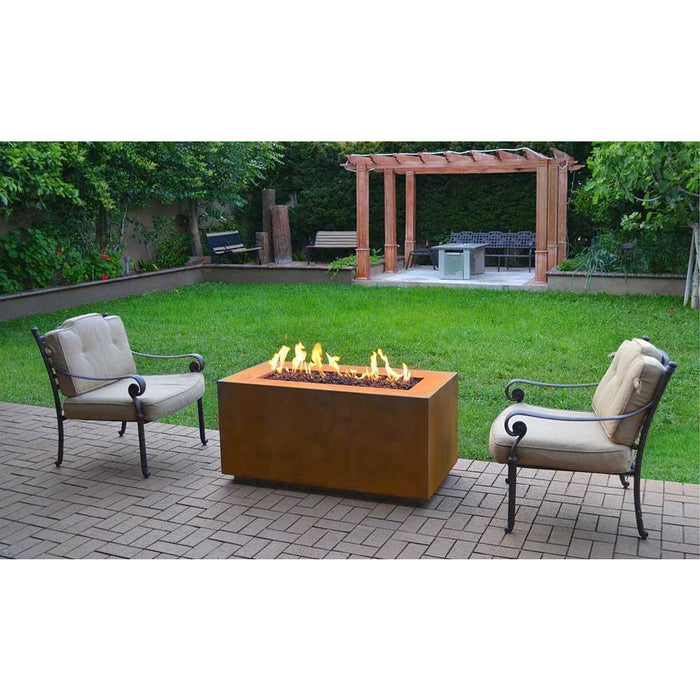 Top Fires Pismo Corten Steel Gas Fire Pit - Match Lit