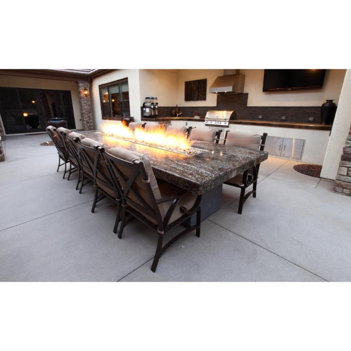 Top Fires Laguna Rectangular Concrete Fire Table - Flame Sense