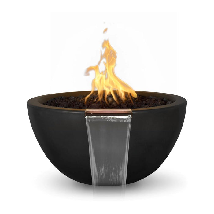 Top Fires Luna Round Concrete Gas Fire and Water Bowl - Electronic