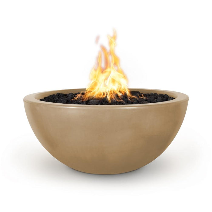 Top Fires Luna Round Concrete Gas Fire Pit - Flame Sense