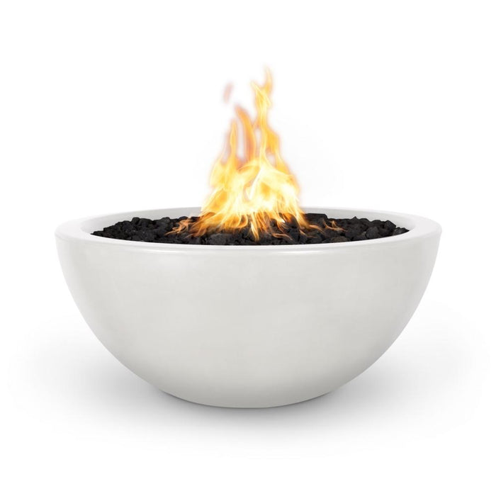 Top Fires Luna Round Concrete Gas Fire Pit - Flame Sense