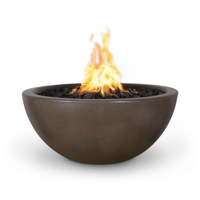 Top Fires Luna Round Concrete Gas Fire Pit - Flame Sense