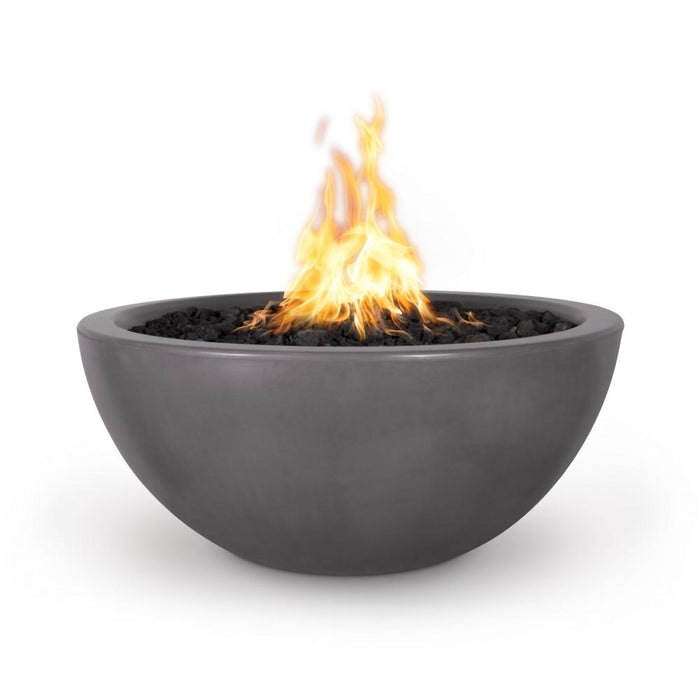 Top Fires Luna Round Concrete Gas Fire Pit - Match Lit