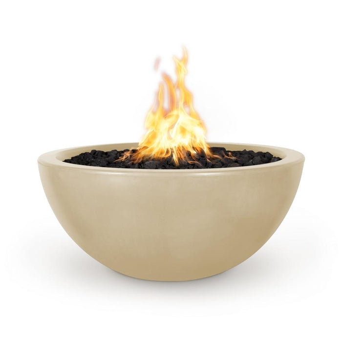 Top Fires Luna Round Concrete Gas Fire Pit - Match Lit