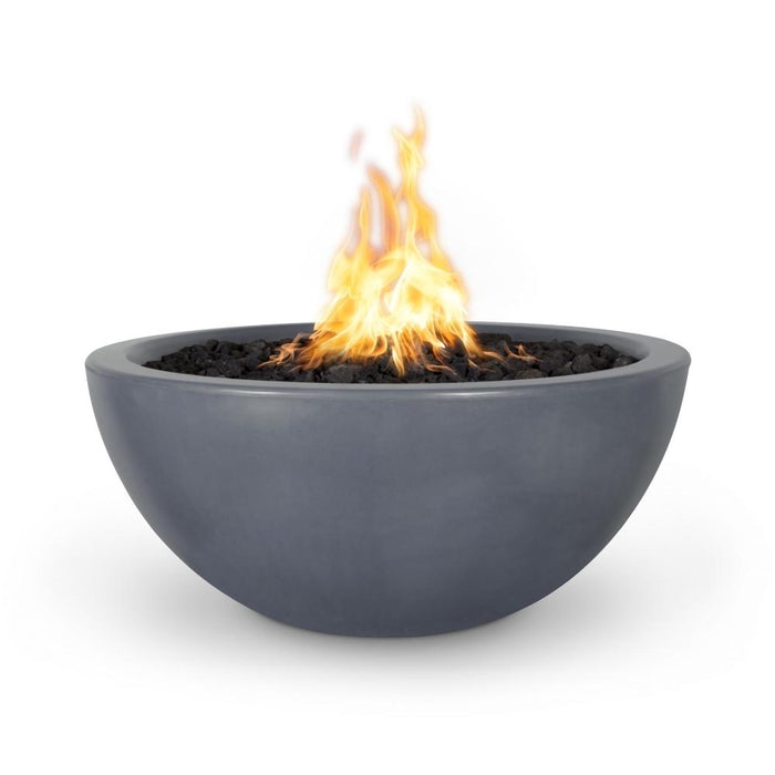 Top Fires Luna Round Concrete Gas Fire Pit - Match Lit