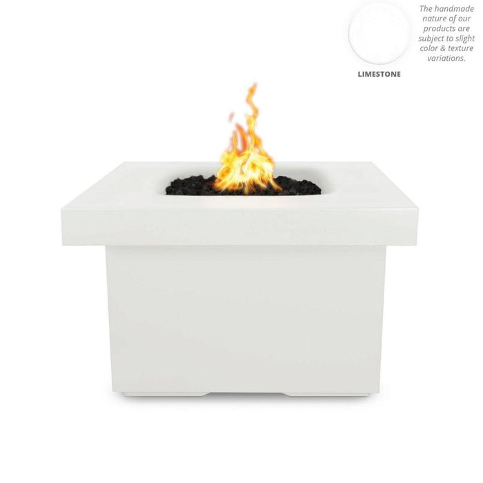 Top Fires Ramona 36-Inch Square GFRC Gas Fire Pit Table - Electronic