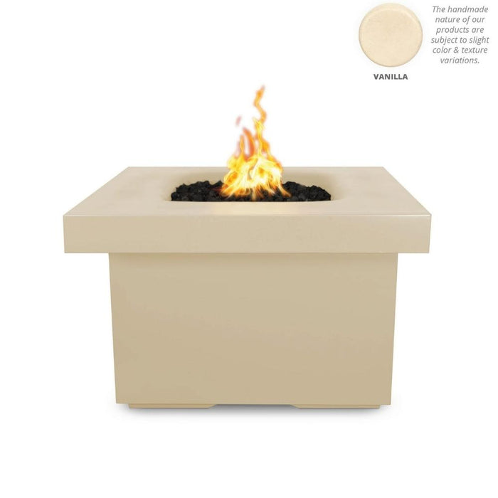 Top Fires Ramona 36-Inch Square GFRC Gas Fire Pit Table - Electronic