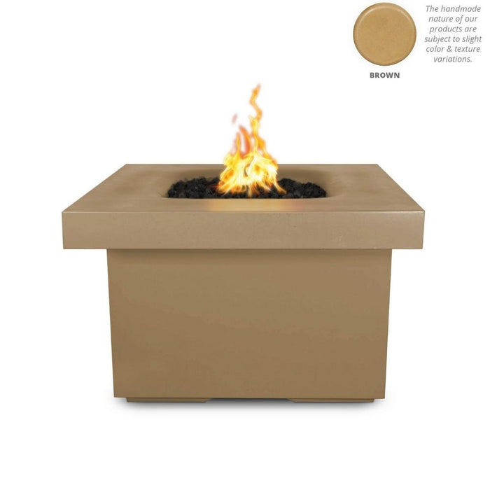 Top Fires Ramona 36-Inch Square GFRC Gas Fire Pit Table - Match Lit