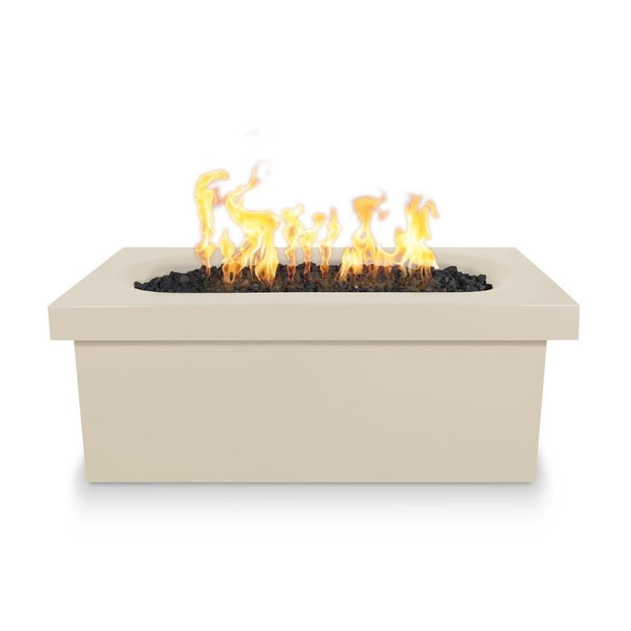 Top Fires Ramona 60-Inch Rectangular GFRC Gas Fire Pit Table - Match Lit