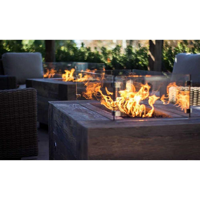 Top Fires Catalina Rectangular GFRC Gas Fire Pit - Electronic