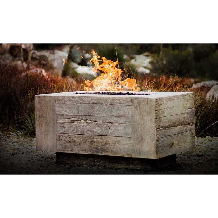 Top Fires Catalina Rectangular GFRC Gas Fire Pit - Flame Sense