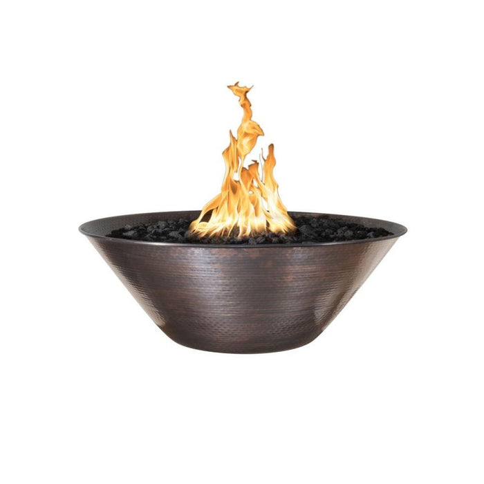 Top Fires Remi 31-Inch Round Copper Gas Fire Bowl - Electronic