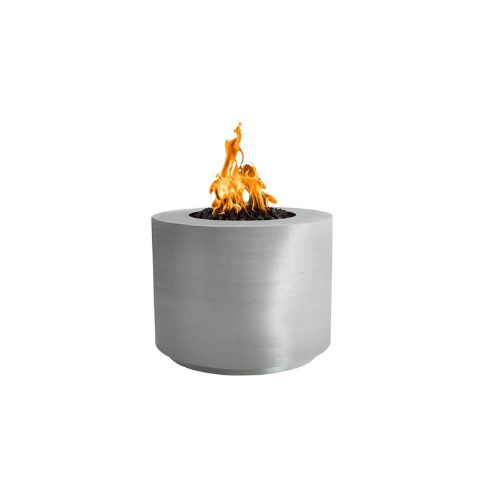 Top Fires Beverly Round Stainless Steel Gas Fire Pit - Match Lit