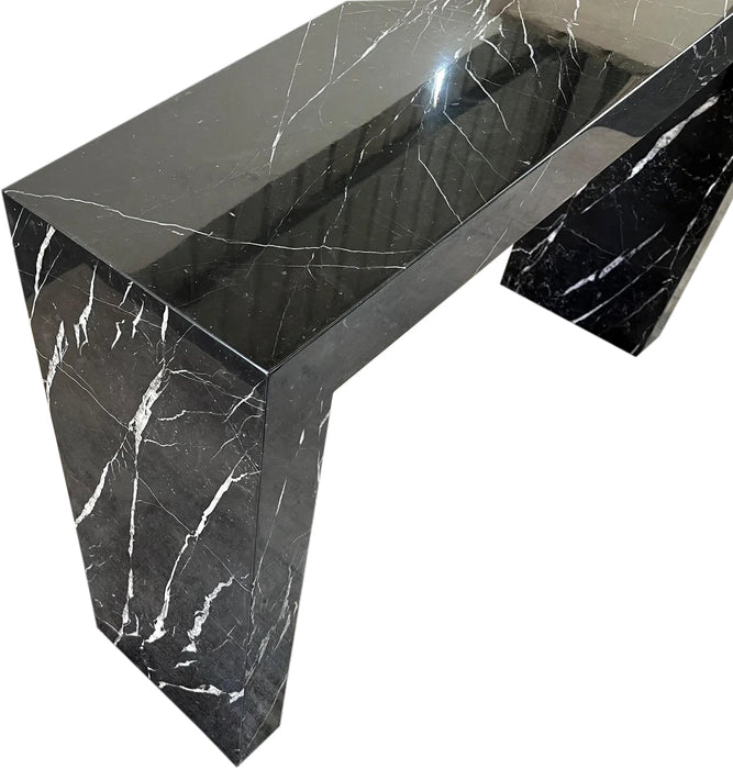 Toros Black Marble Rectangular Console Polished (W)12" (L)40" (H)30"