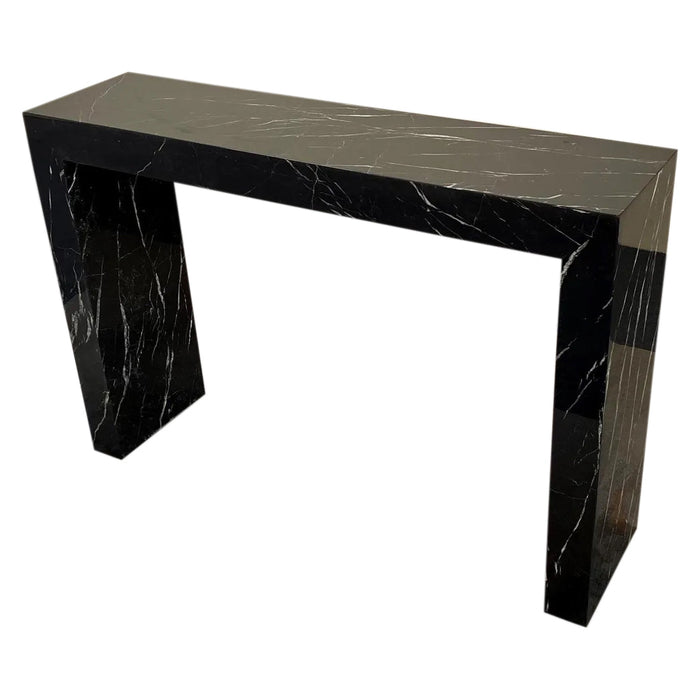 Toros Black Marble Rectangular Console Polished (W)12" (L)40" (H)30"