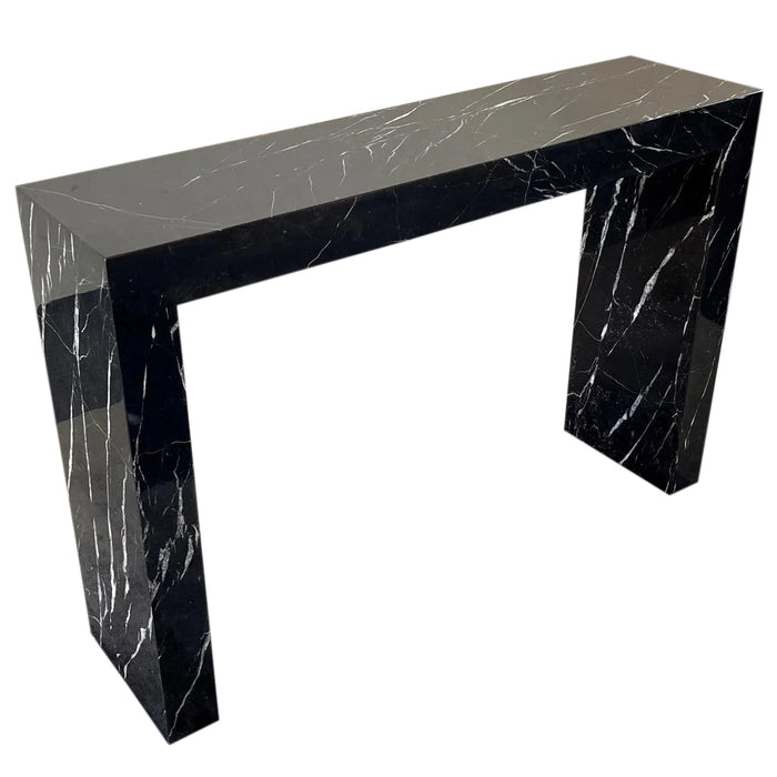 Toros Black Marble Rectangular Console Polished (W)12" (L)40" (H)30"