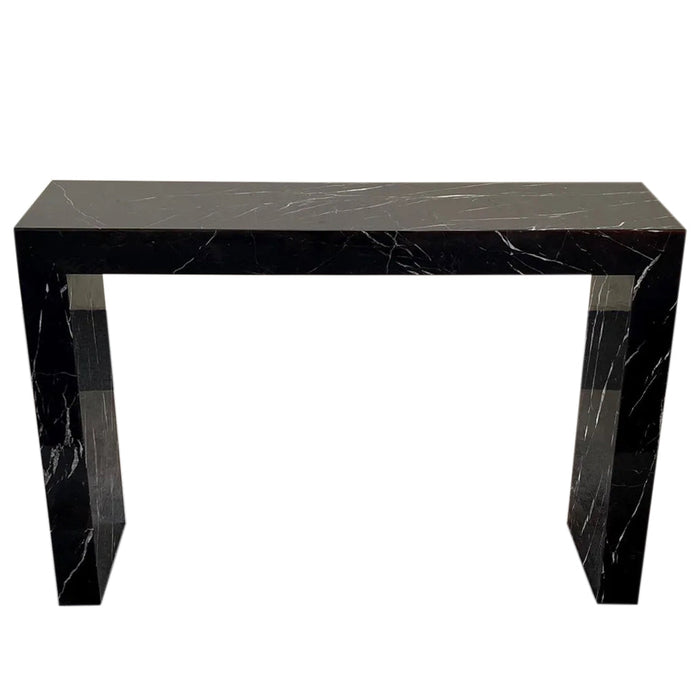 Toros Black Marble Rectangular Console Polished (W)12" (L)40" (H)30"